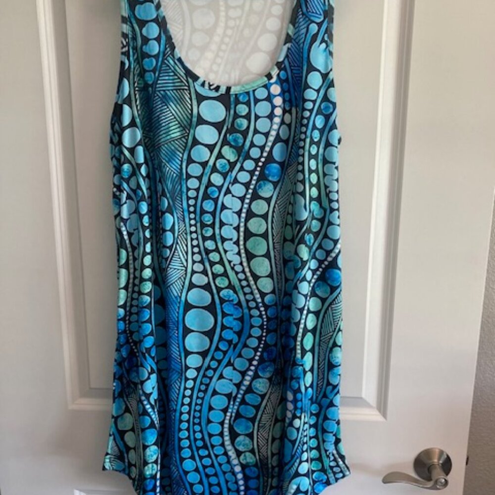 Circle Print sleeveless dress - NWOT- 2XL